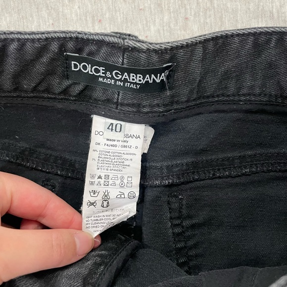 VINTAGE DOLCE & GABBANA BLACK DENIM MINI SKIRT - Picture 5 of 7